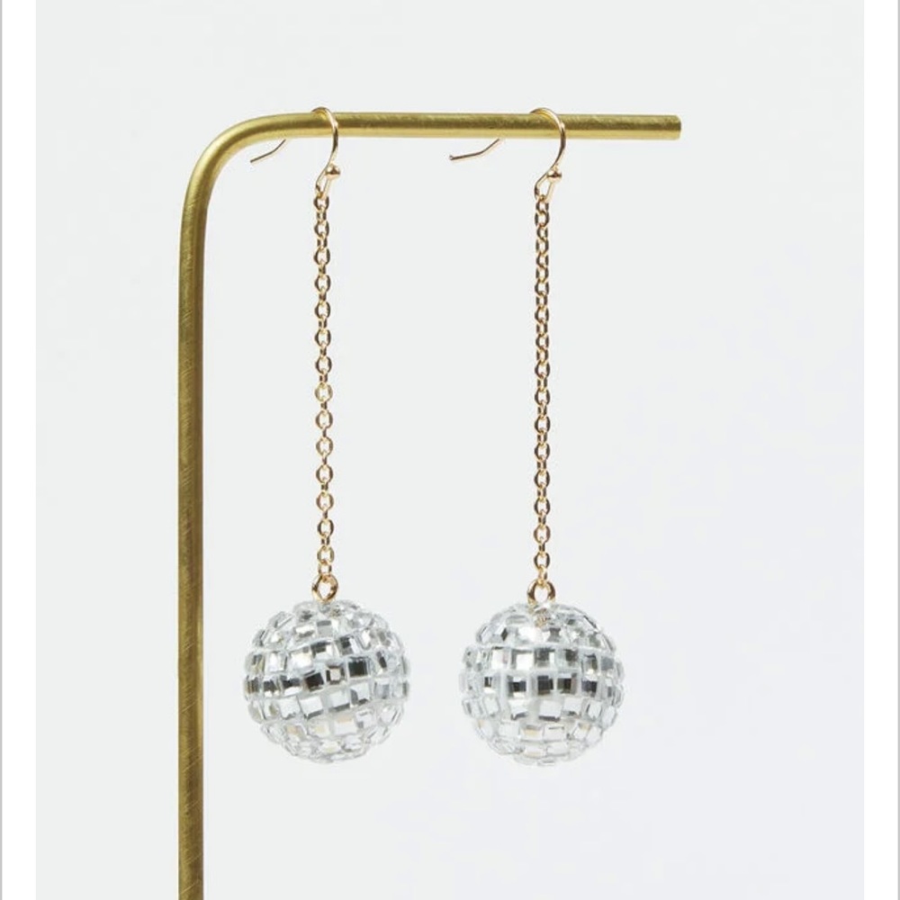 Disco ball earrings